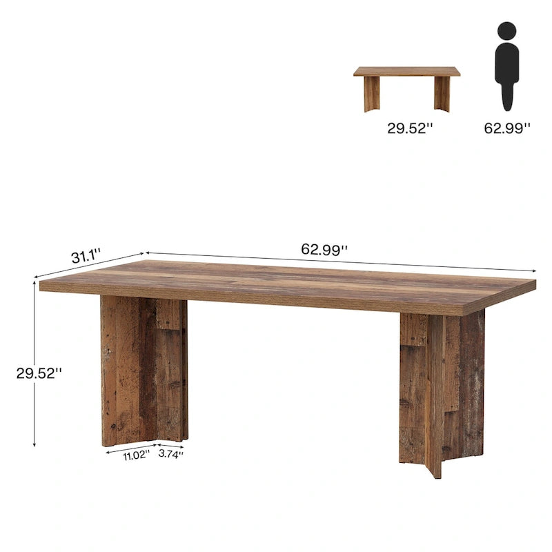 Bureau de direction, Grand bureau d'ordinateur moderne en bois