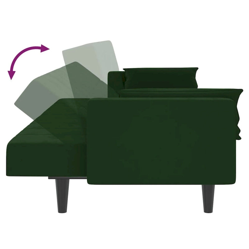 Canapé convertible places en velours