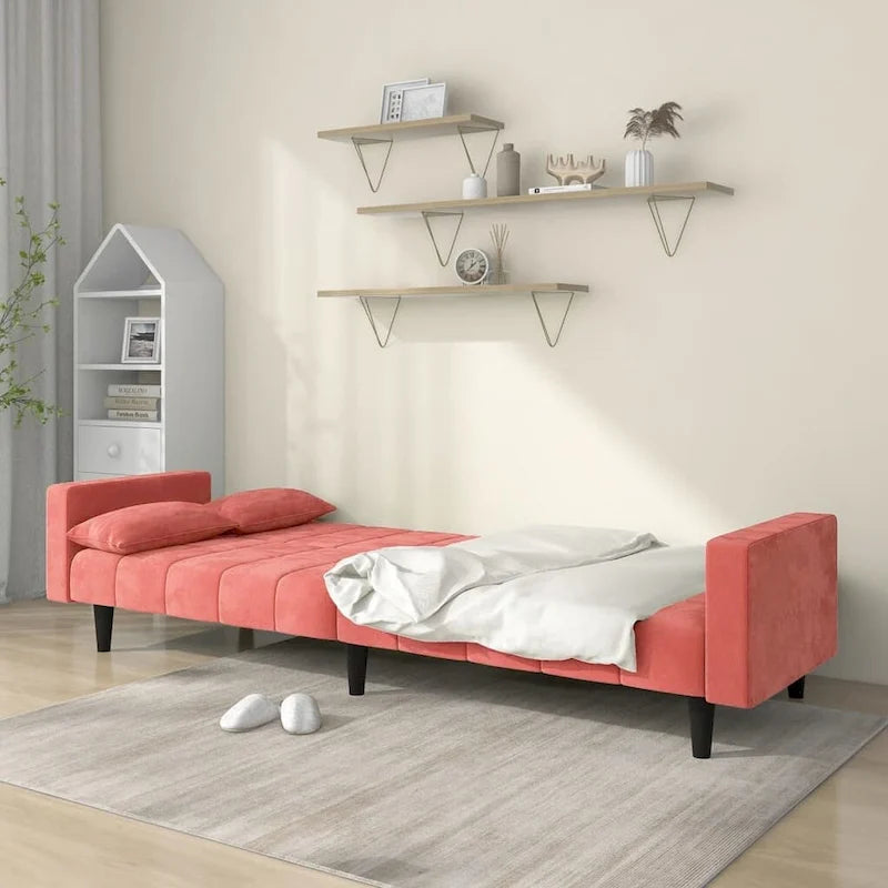 Canapé convertible places en velours