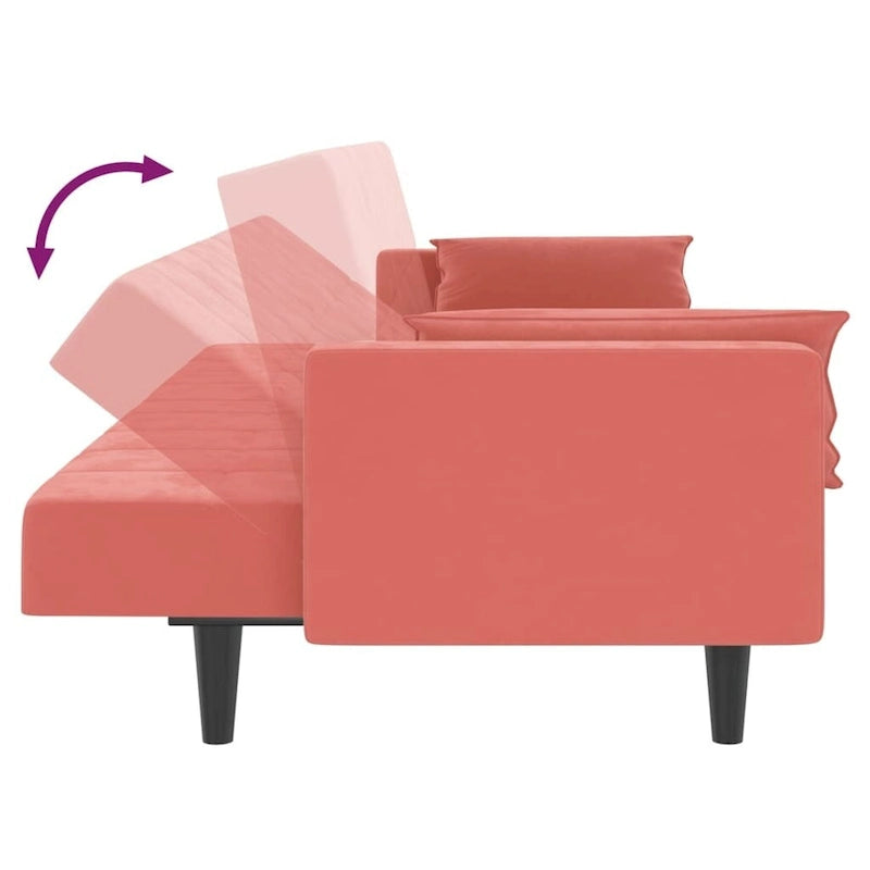 Canapé convertible places en velours