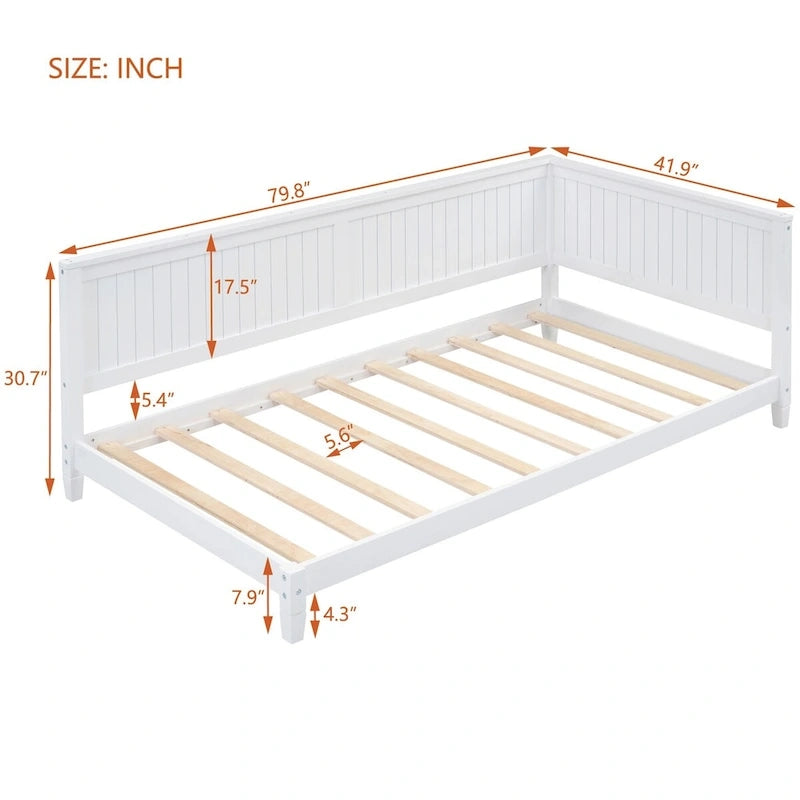 Lit de repos/banquette en bois, format lit simple