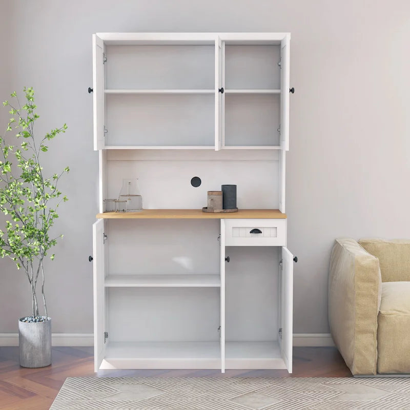 Meuble de rangement de cuisine avec support pour micro-ondes