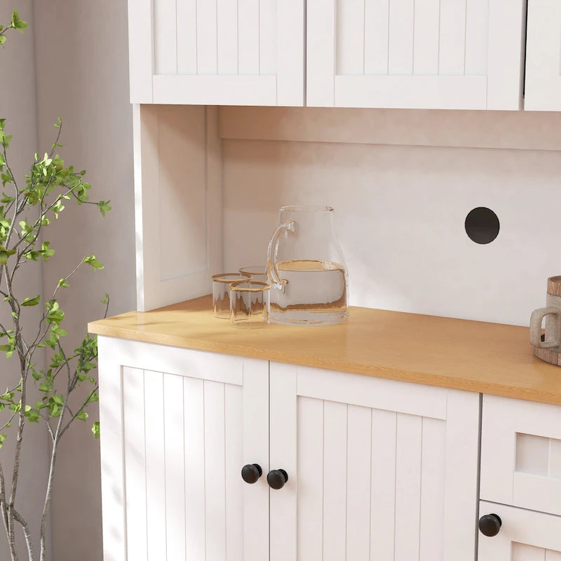Meuble de rangement de cuisine avec support pour micro-ondes