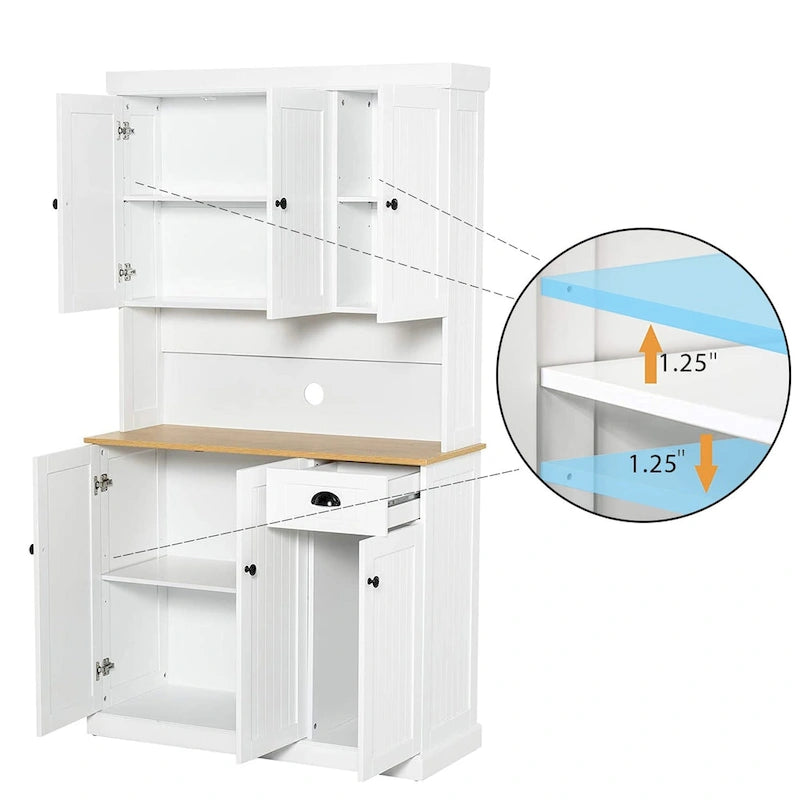 Meuble de rangement de cuisine avec support pour micro-ondes