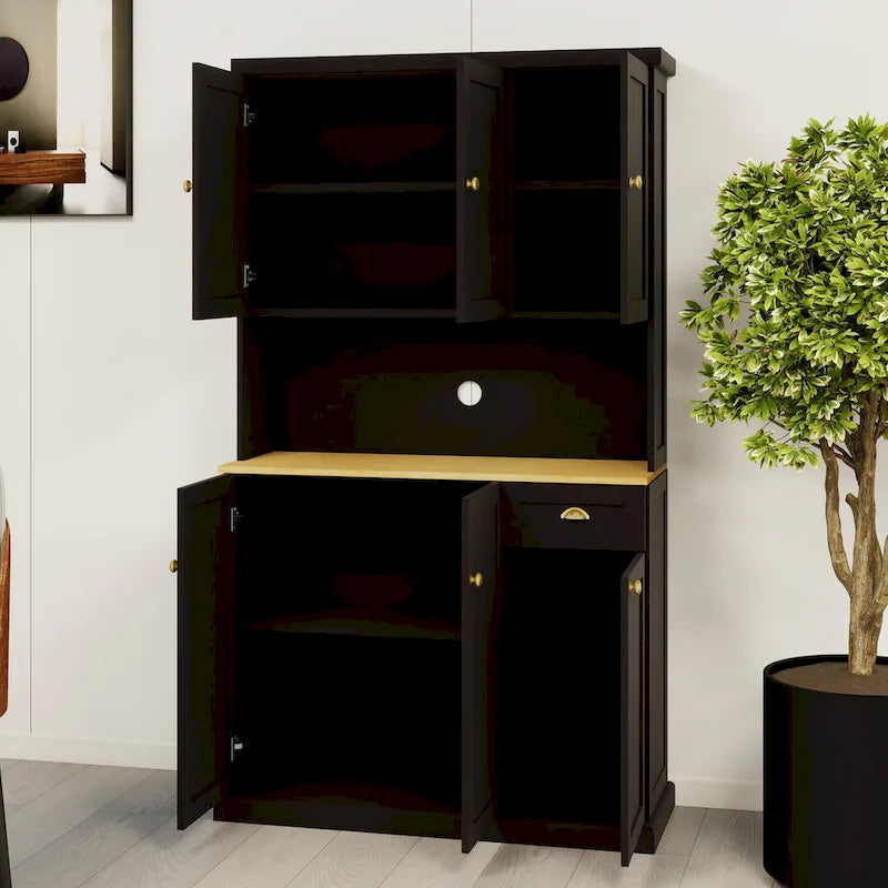 Meuble de rangement de cuisine avec support pour micro-ondes