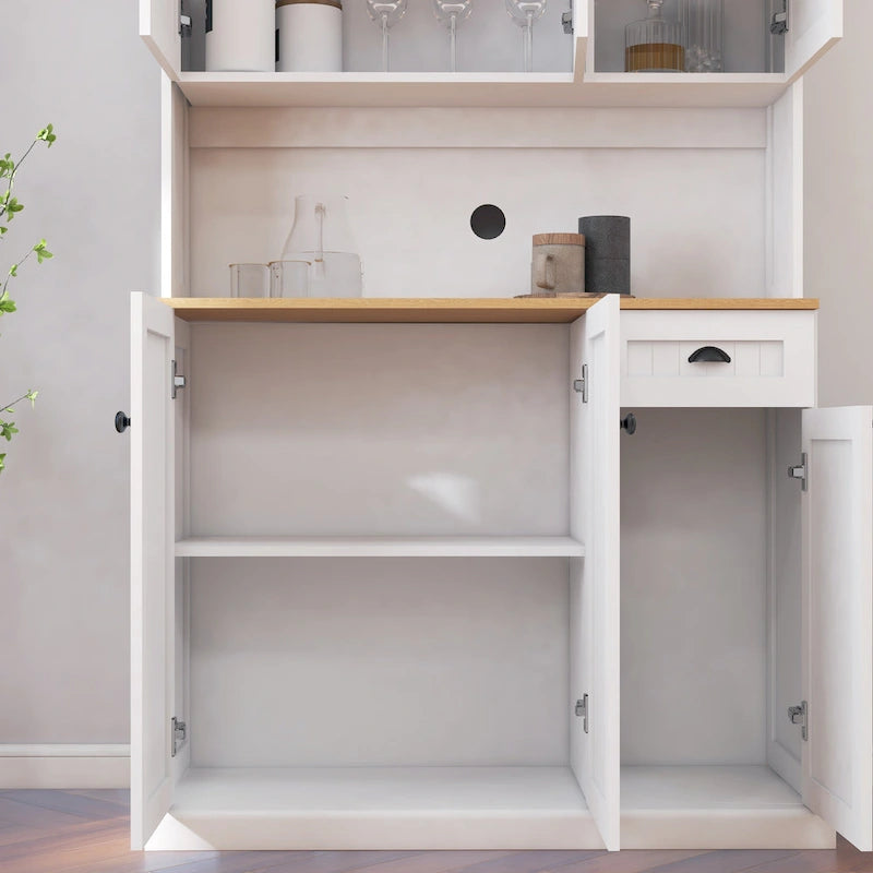 Meuble de rangement de cuisine avec support pour micro-ondes