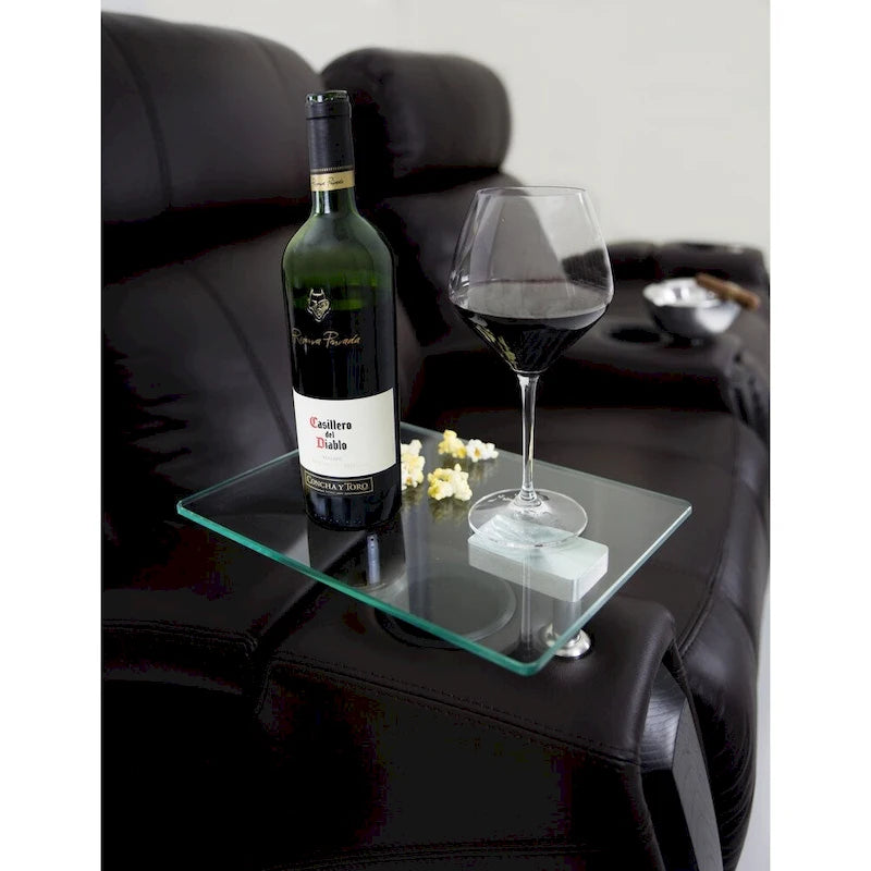 Table en verre pivotante