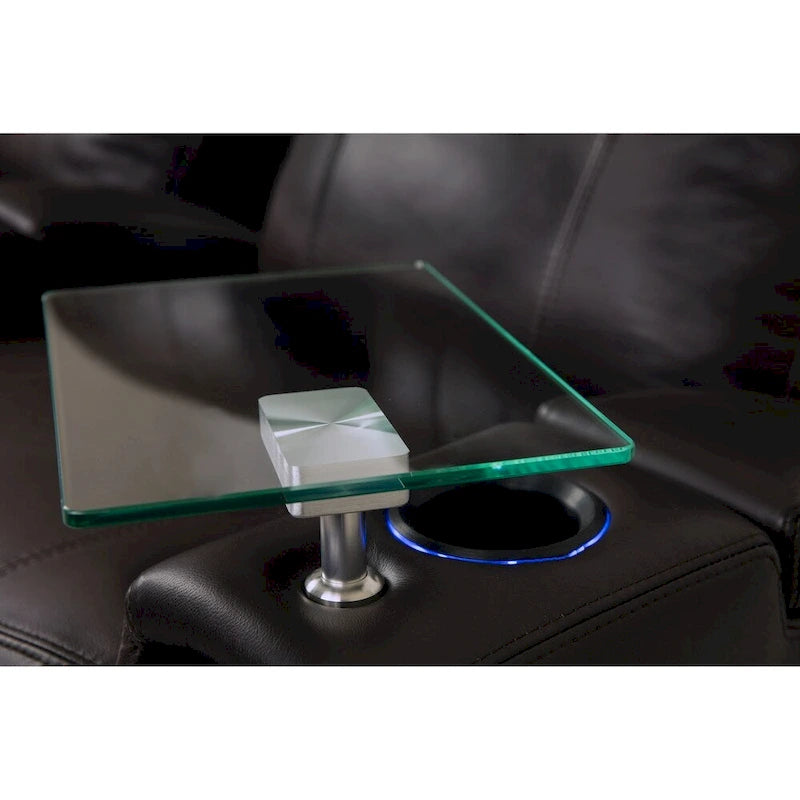 Table en verre pivotante