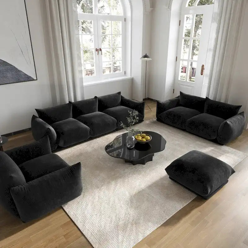 Canapés, fauteuils et poufs modernes en tissu chenille