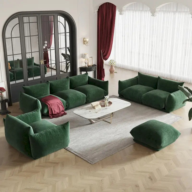 Canapés, fauteuils et poufs modernes en tissu chenille