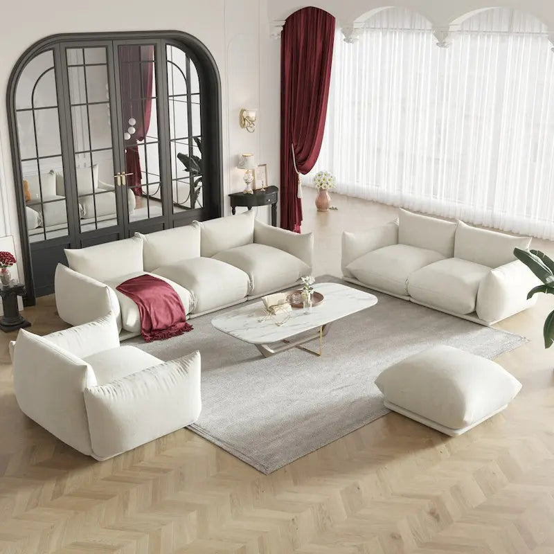 Canapés, fauteuils et poufs modernes en tissu chenille