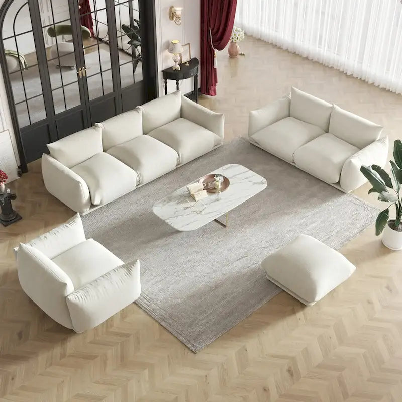 Canapés, fauteuils et poufs modernes en tissu chenille