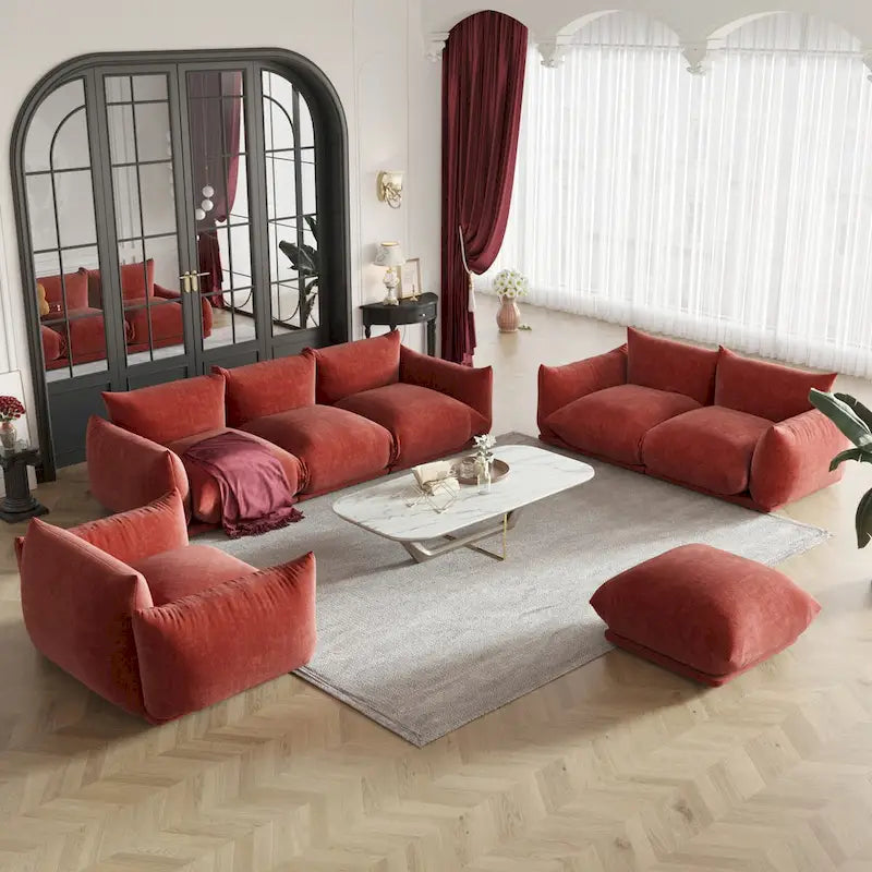 Canapés, fauteuils et poufs modernes en tissu chenille