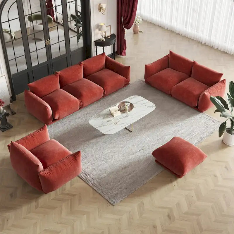 Canapés, fauteuils et poufs modernes en tissu chenille