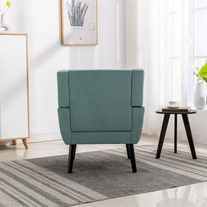 Fauteuil d'appoint ergonomique en velours doux moderne