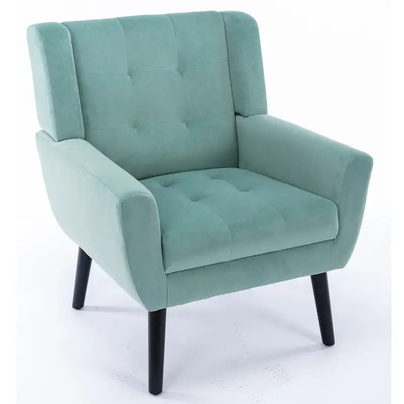 Fauteuil d'appoint ergonomique en velours doux moderne
