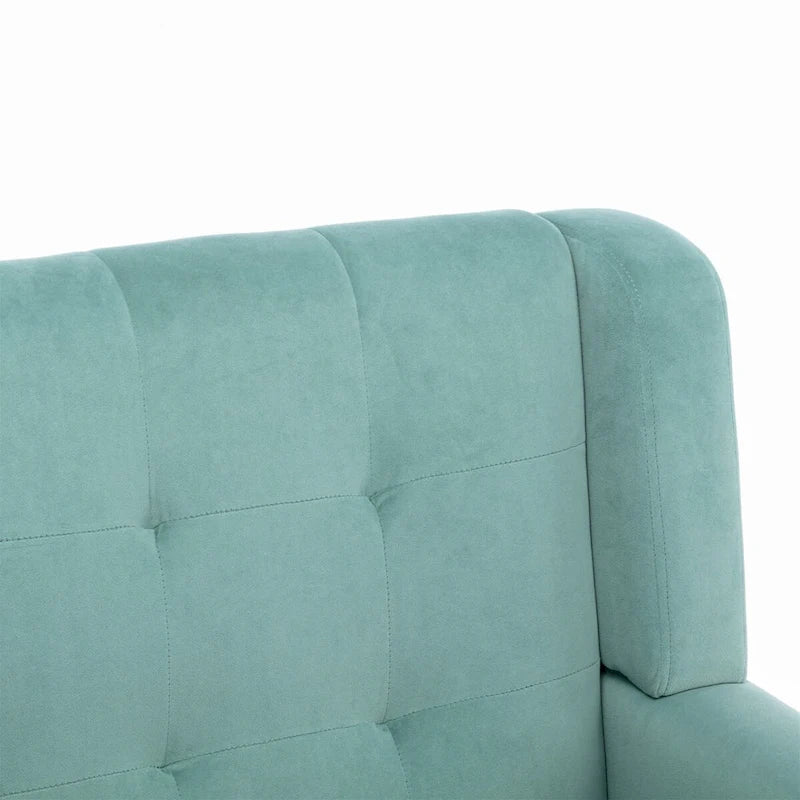 Fauteuil d'appoint ergonomique en velours doux moderne