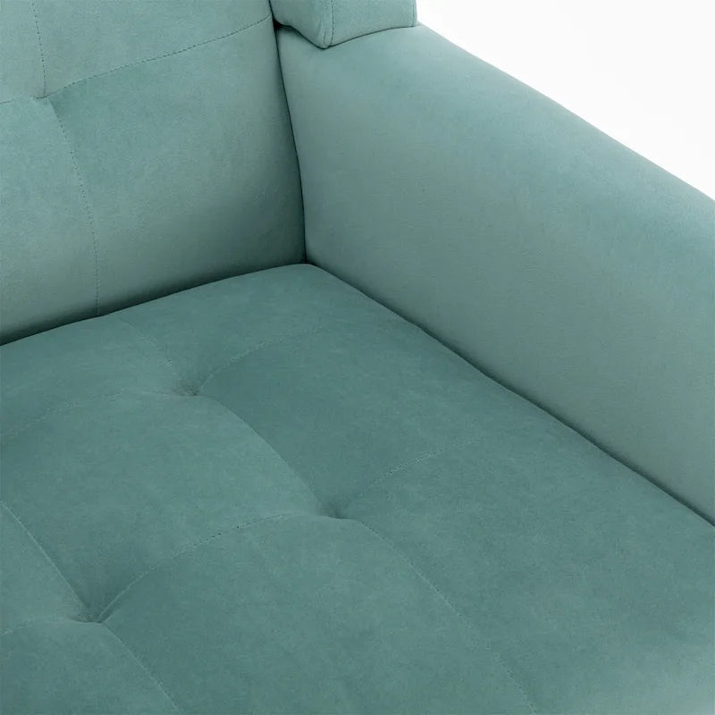 Fauteuil d'appoint ergonomique en velours doux moderne