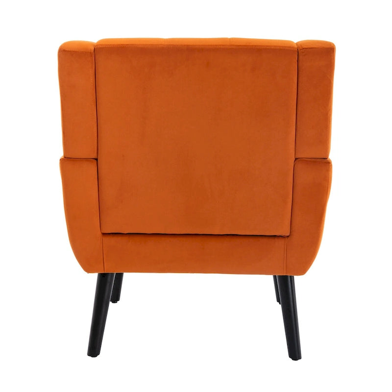 Fauteuil d'appoint ergonomique en velours doux moderne