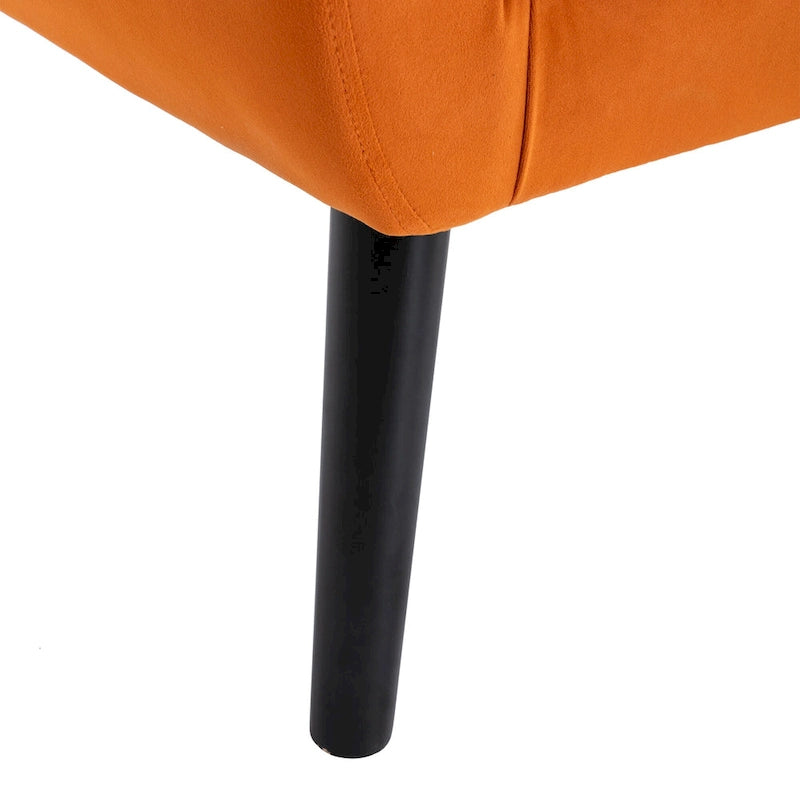Fauteuil d'appoint ergonomique en velours doux moderne