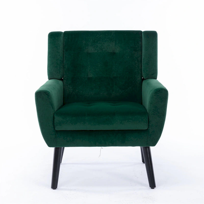 Fauteuil d'appoint ergonomique en velours doux moderne