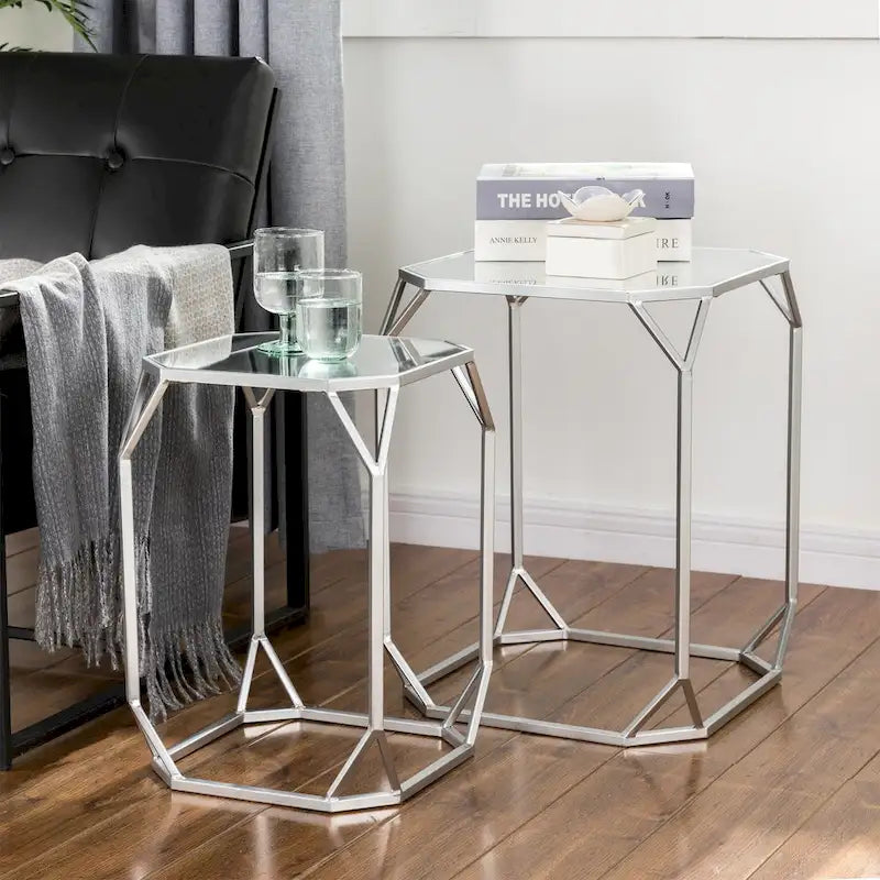Table d'appoint moderne en verre pour canapé