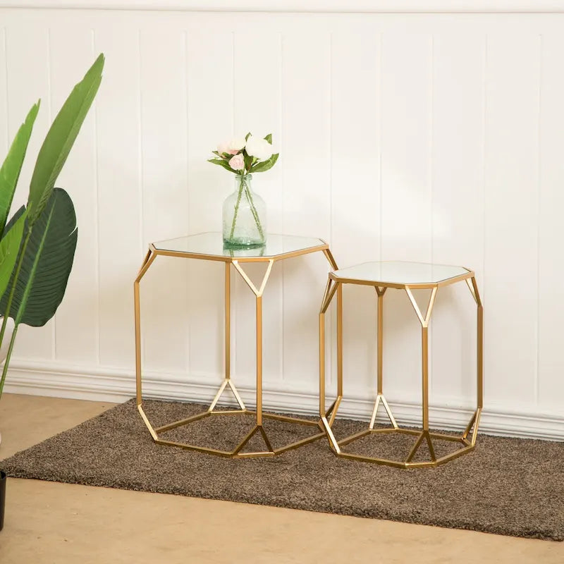 Table d'appoint moderne en verre pour canapé