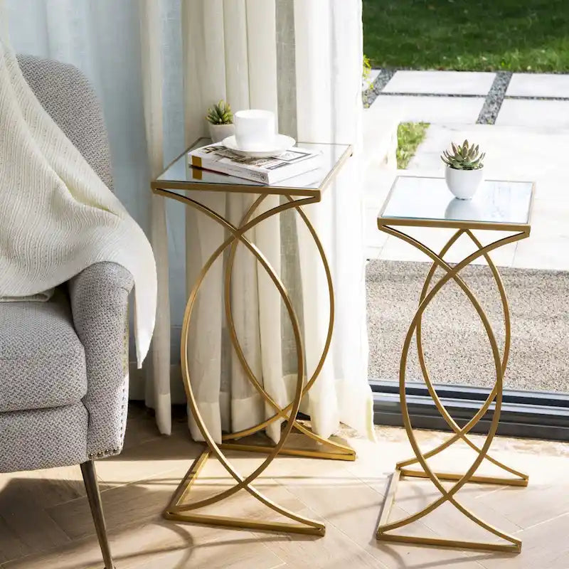 Table d'appoint moderne en verre pour canapé