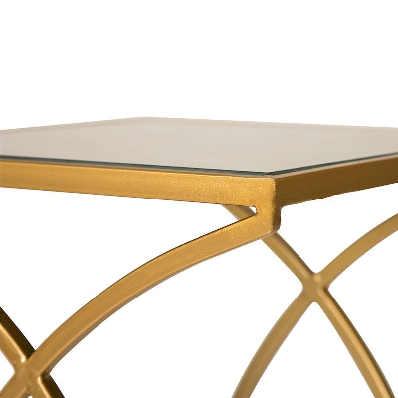Table d'appoint moderne en verre pour canapé