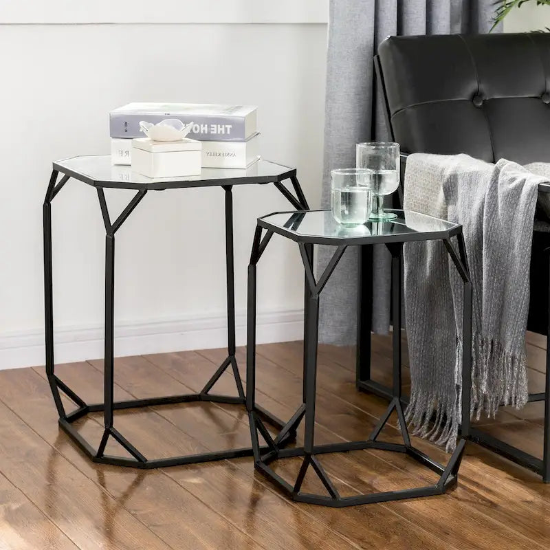 Table d'appoint moderne en verre pour canapé