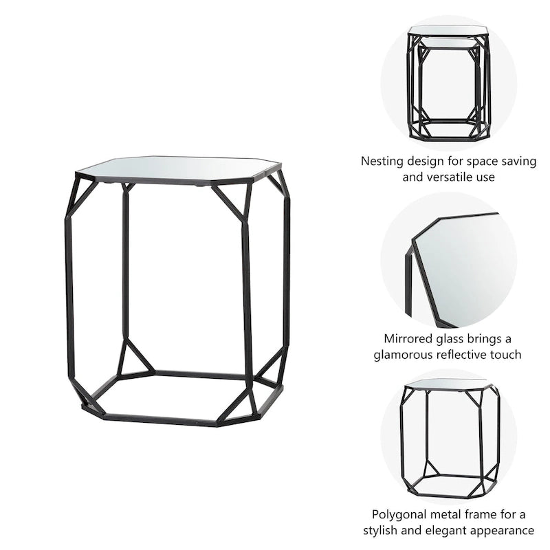 Table d'appoint moderne en verre pour canapé