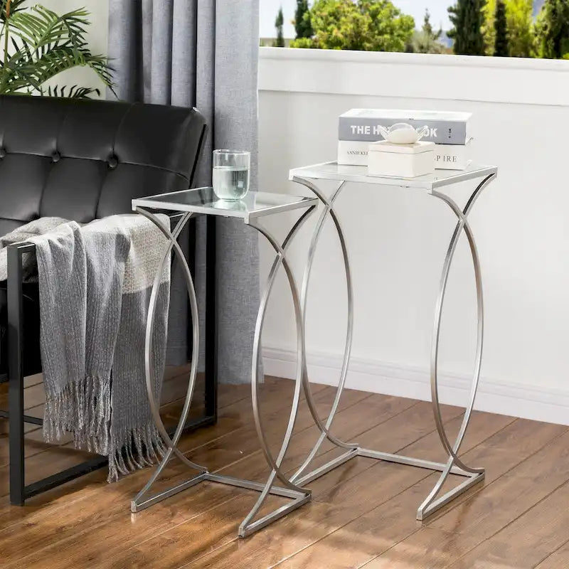 Table d'appoint moderne en verre pour canapé