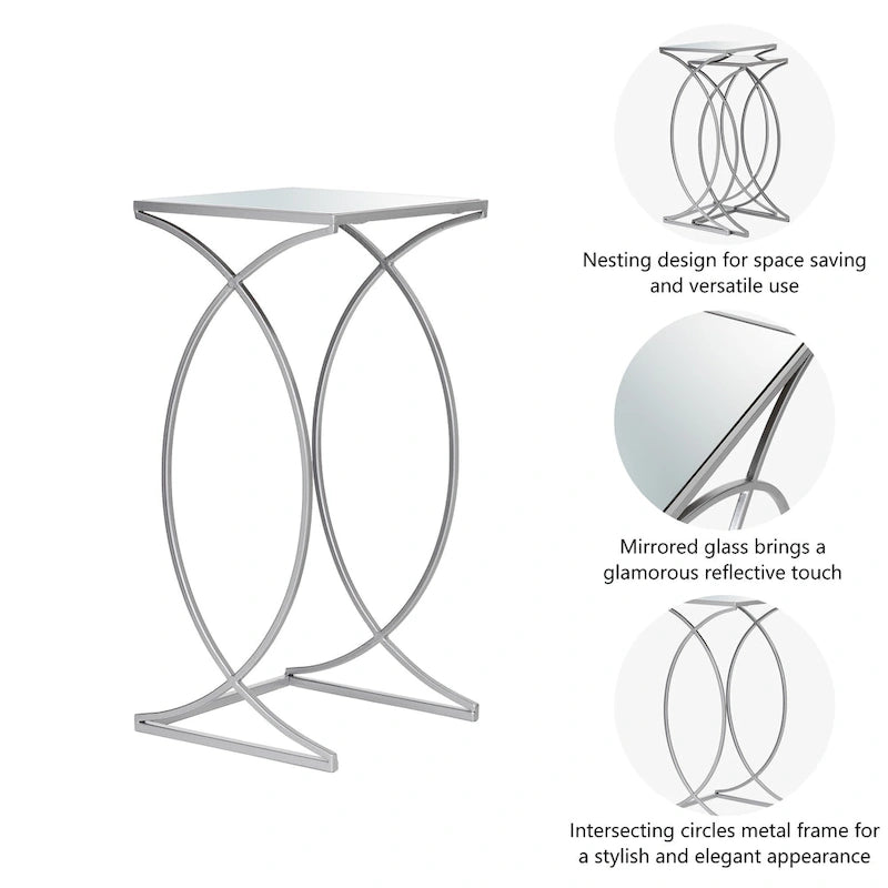 Table d'appoint moderne en verre pour canapé