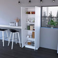 Meuble de rangement double porte, finition blanche, haute qualité et durable