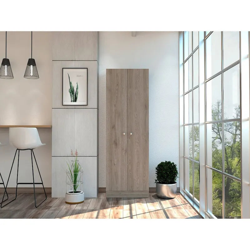 Meuble de rangement double porte, finition blanche, haute qualité et durable