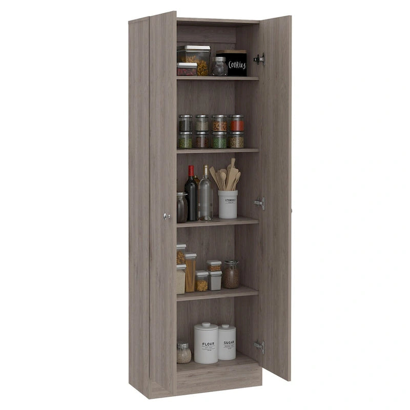 Meuble de rangement double porte, finition blanche, haute qualité et durable