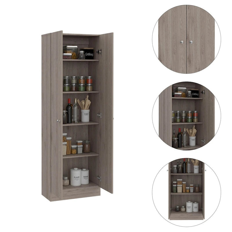 Meuble de rangement double porte, finition blanche, haute qualité et durable