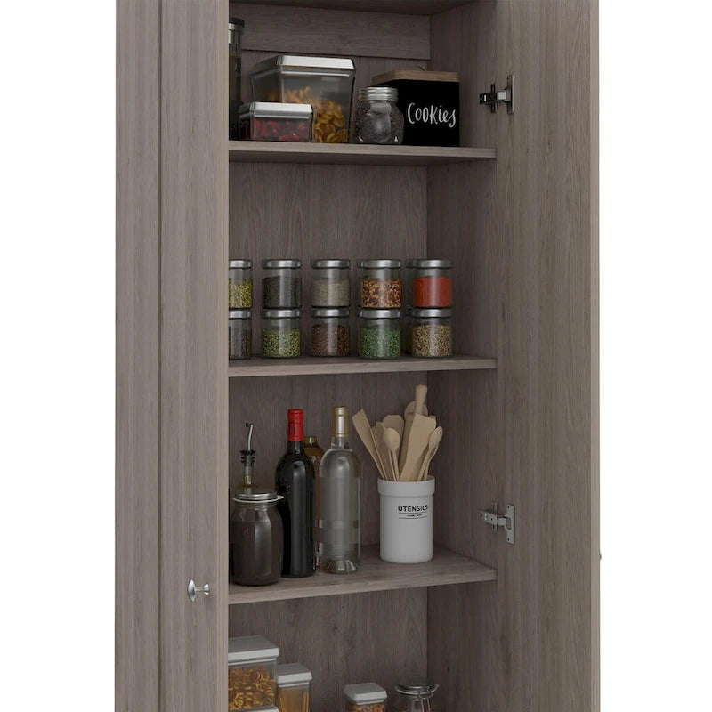 Meuble de rangement double porte, finition blanche, haute qualité et durable