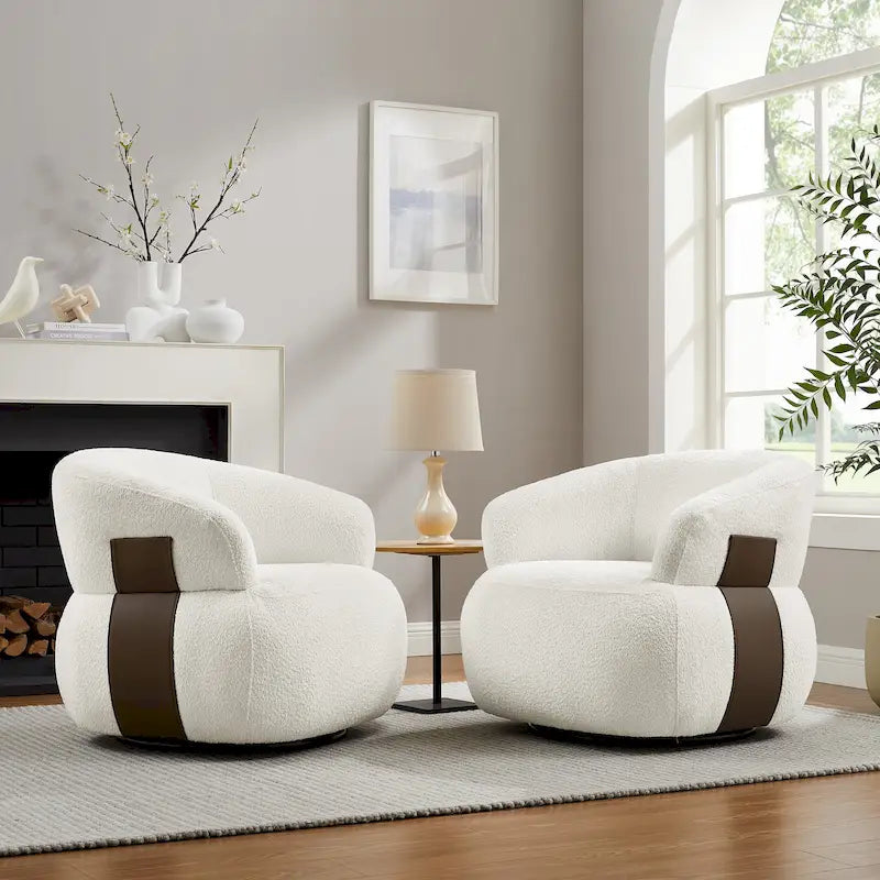 Fauteuil crapaud pivotant moderne