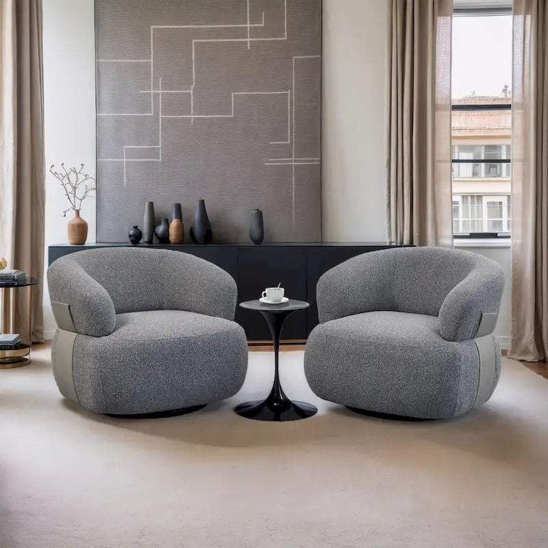 Fauteuil crapaud pivotant moderne