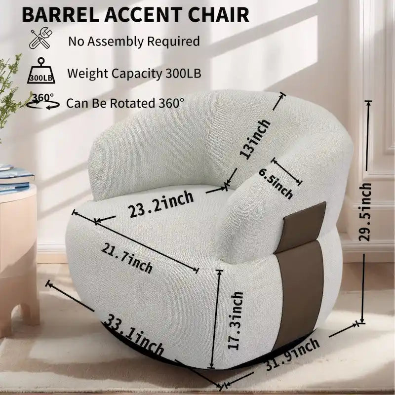 Fauteuil crapaud pivotant moderne