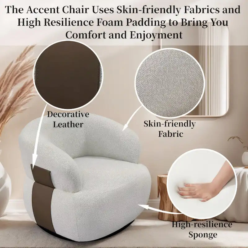 Fauteuil crapaud pivotant moderne