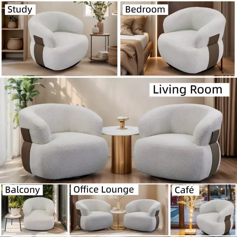 Fauteuil crapaud pivotant moderne