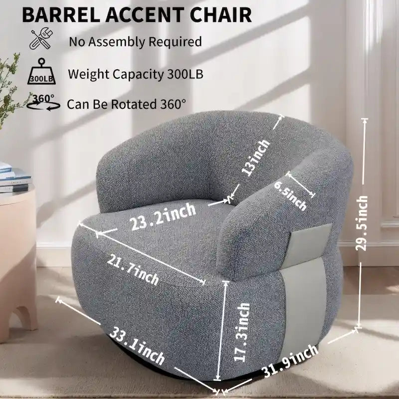Fauteuil crapaud pivotant moderne