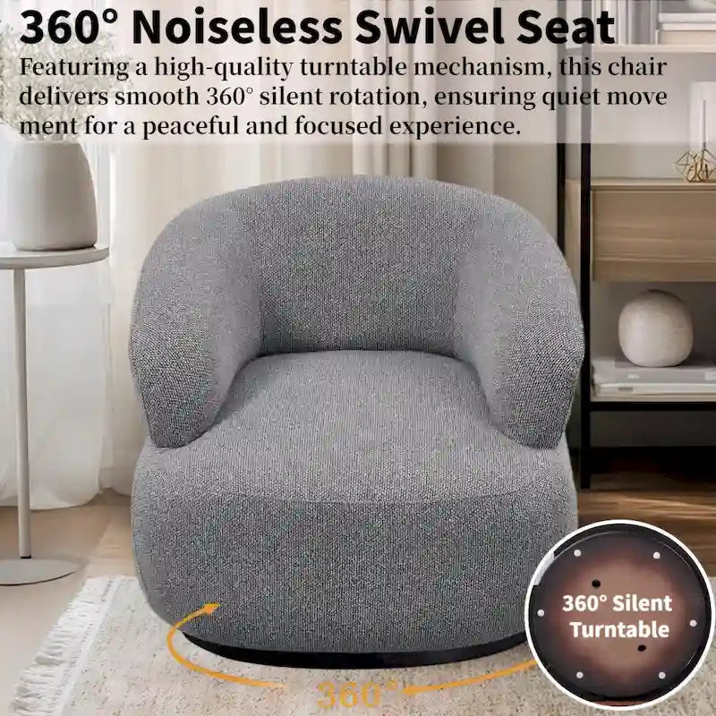 Fauteuil crapaud pivotant moderne