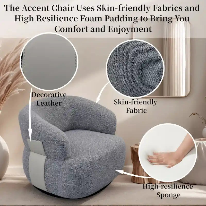 Fauteuil crapaud pivotant moderne
