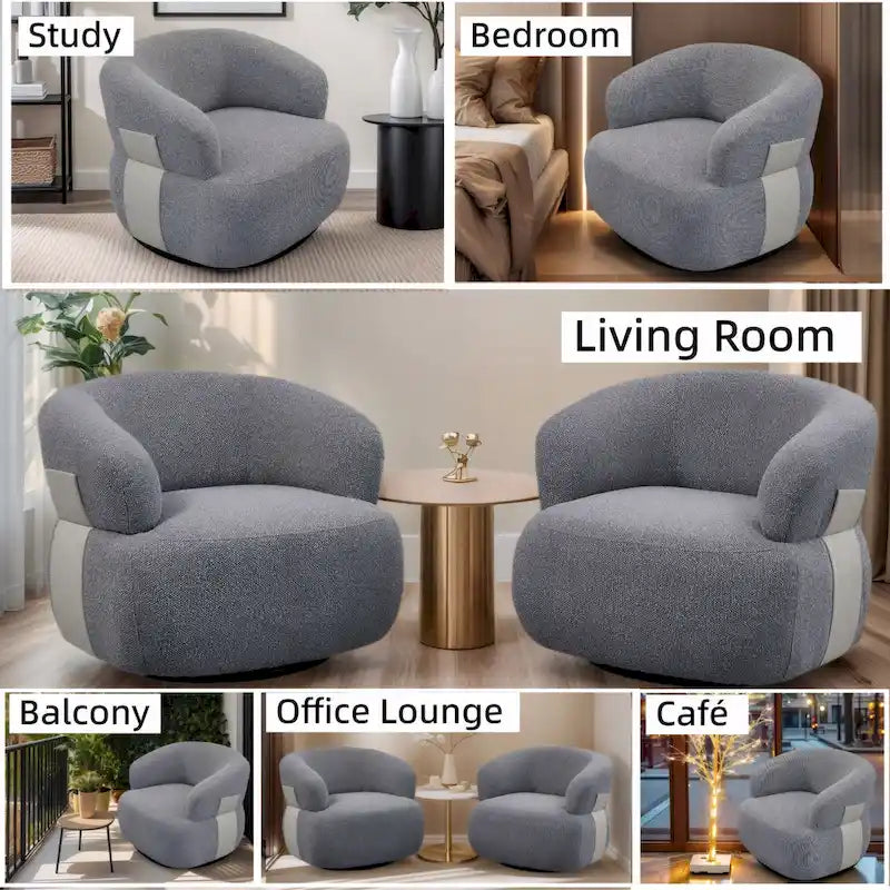 Fauteuil crapaud pivotant moderne