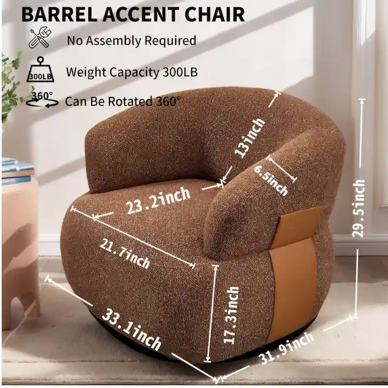 Fauteuil crapaud pivotant moderne