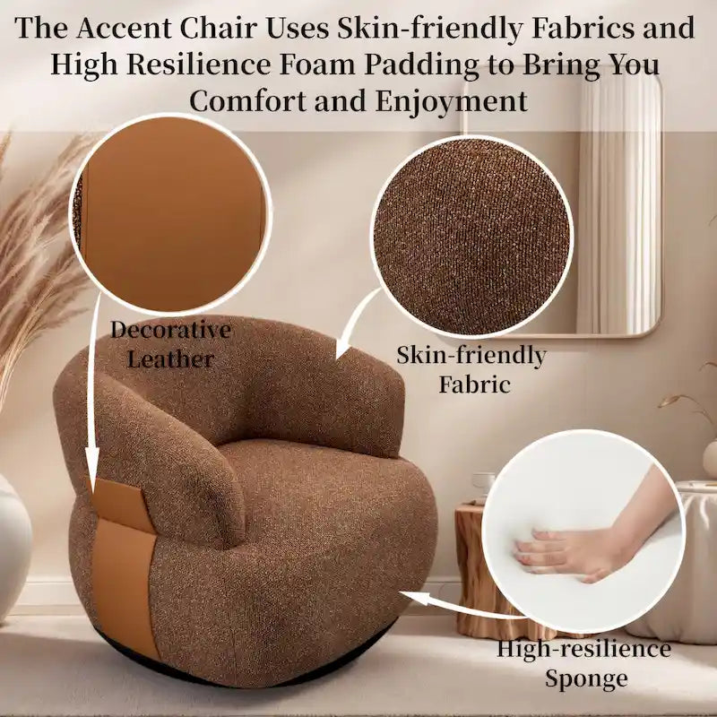 Fauteuil crapaud pivotant moderne