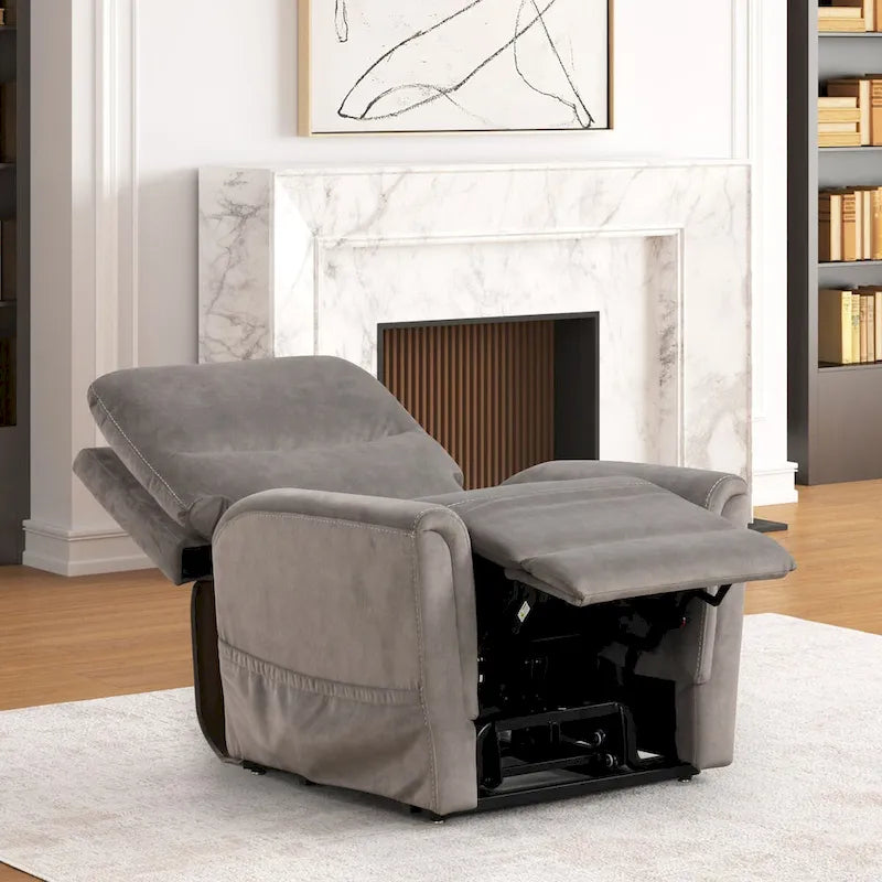 Fauteuil inclinable releveur électrique avec massage, chauffage et port USB